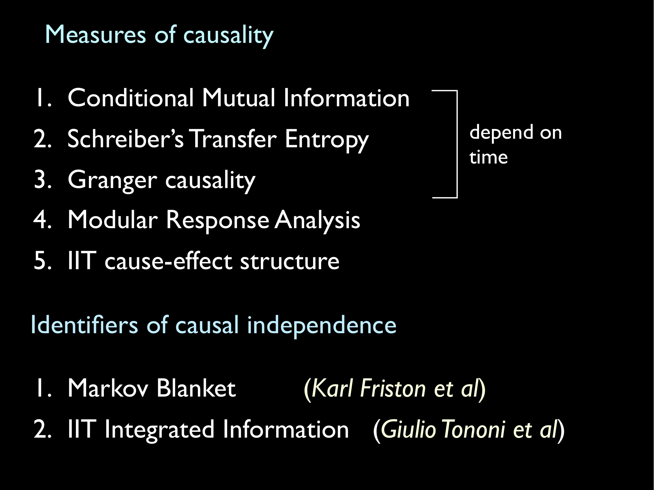 Causality Measures